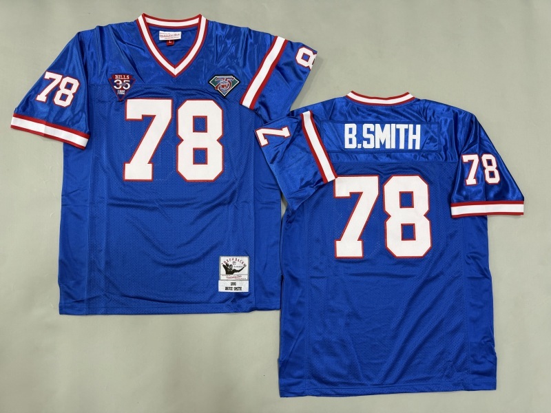 Men 2025 Buffalo Bills #78 B.Smith blue Throwback Limited NFL Jersey style 001->buffalo bills->NFL Jersey